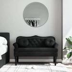 Bench With Cushions Black 47.4X25.6X29.5" Velvet. Fixed Price $312.19.