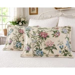 Thomasville Hillhouse Floral Matelasse Euro Shams Cottage Botanical Pair. Fixed Price $39.00.