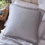 Taylor Linens Salt River Grey Cotton Quilted Euro Shams 26 - Pair (2) Gray. Fixed Price $125.00.