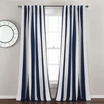 Lush Decor Wilbur Stripe Light Filtering Window Curtain Panels Pair 52" X 84". Fixed Price $56.70.