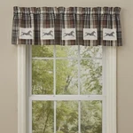 Derby Horse Patch Lined Valance 14X60 Country Brown Cream Plaid Race Park. Fixed Price $39.95.