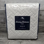 White Tommy Bahama Twin 2PC Set 100% Cotton (quilt And Sham). Fixed Price $47.29.