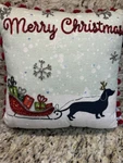 City Chic Dachshund Christmas Beaded Holiday Toss Throw Pillow Dog Sparkly Nwt. Fixed Price $17.00.