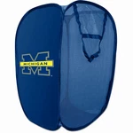 Michigan Wolverines Laundry Hamper Fold Up Flip Open Breathable Basket Official. Fixed Price $13.98.