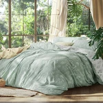 King Size Sage Green Duvet Cover, 3 Piece Cute Floral Bedding Set. Fixed Price $47.99.