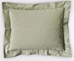 Sferra Tasso Leaf Green Boudoir Sham Egyptian Cotton Sateen Jacquard Italy New. Fixed Price $39.90.