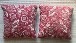 Rare Tommy Hilfiger Hyannisport 18X18 Red/cream Floral Throw Pillows Set Of 2. Fixed Price $34.99.