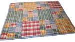 Pottery Barn Kids Baby Toddler Crib Madras Plaid Patch Quilt Multicolor 46X34. Fixed Price $34.90.