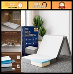 5-INCH Tri-folding Gel Memory Foam Floor Mattress Portable, Soft Cot Pad, Wash. Fixed Price $141.99.