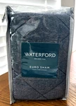 Waterford Chloe Euro Sham Decorative Pillow Cover Luxury Bedding - Navy. Fixed Price $34.99.