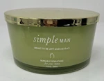 House Of Velas Candle 4 Wick 21 Oz Simple Man Burnable Sensations. Fixed Price $39.99.