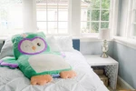 Luxe Loungers Owl Character Floor Bed Cushion, Teal, One Size. Fixed Price $98.23.