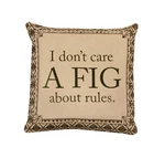 Heritage Lace 18" Downton Abbey Don't Care Fig About Rules Square Throw Pillow. Fixed Price $47.87.