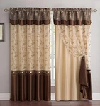 Fancy Collection Embroidery Curtain Set 1 Panel Drapes With Backing & Valance. Fixed Price $22.79.