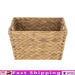 Natural Water Hyacinth Storage Basket W/ Handles Handwoven Cut-out Design New. Fixed Price $49.88.