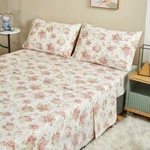 Dada Bedding Shabby Chic Dainty Cottage Floral Roses Soft 100% Cotton Flat Sheet. Fixed Price $34.99.