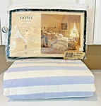 Large Vintage Laura Ashley European Pillow Sham Blue And White Striped Charlotte. Fixed Price $42.00.