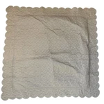 Yves Delorme Paris Quilted Euro Pillow Sham Scallop Border Taupe Tan 24 Square. Fixed Price $33.33.