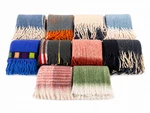 10 Wool Blend Throw Blankets Bulk Lot Colorful Fringe Cozy Boho Modern Farmhouse. Fixed Price $170.00.