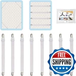 Qoecycth 8PCS Adjustable Bed Sheet Straps Clips Elastic Mattress. Fixed Price $15.27.