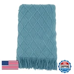 Saro Lifestyle Knitted Throw Blanket TH401.LB5060. Fixed Price $159.91.