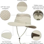 Luxury Outdoor Charter Hat Breathable, Water-repellent With Sunglass Lock. Fixed Price $45.00.