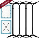 Yccsedd Bed Sheet Straps, 4PCS Elastic Adjustable Holder Black. Fixed Price $15.25.