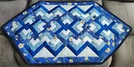 Handmade Quilted Farmhouse Table Runner Blue W/daisies/paisley 38 X 21 Artisan. Fixed Price $26.75.