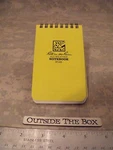 "rite Rain" All-weather Universal Notebook, Yellow, 3" X 5" #135. Fixed Price $8.95.