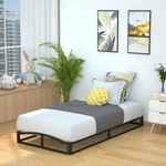 Amazon Basics Metal Platform Bed Frame Wood Slat Support 06PBECBF-TT Twin Black. Fixed Price $104.43.