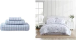 Twin Xl Dorm Bundle: Reversible Comforter, Sham & Bath Towels. Fixed Price $176.99.