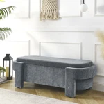 Storage Bench Chenille Fabric Upholstered For Living Room Entryway Gray. Fixed Price $239.36.
