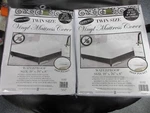 2 Twin Vinyl Zippered Mattres Cover 100% Waterproof Bed-bug Dust Protector. Fixed Price $24.95.