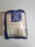 New Madison Wrap Around Bed Skirt - Queen/king White Ruffle Edge. Fixed Price $16.00.