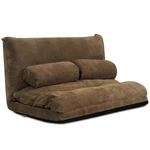 Floor Sofa Bed 6-POSITION Adjustable Sleeper Lounge Couch With 2 Pillows Coffee. Fixed Price $199.99.