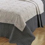 Sale! Embroidery Premium Natural Quilt Set 3 Pcs + Free Bed Sheet. Fixed Price $25.90.