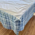 Waverly Blue Yellow Tartan Plaid Full/ Queen Bed Skirt Dust Ruffle. Fixed Price $24.97.