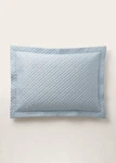 Ralph Lauren Rl Quilted Sateen Argyle Standard Sham Blue Hycnth $145. Fixed Price $55.00.