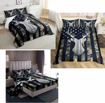 Camo American Flag Comforter Set + Bed Sheet Duvet Cover, Queen Size With. Fixed Price $211.99.