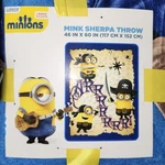 Universal Despicable Me Minions Pirate Movie Mink Sherpa Throw 46" 60". Fixed Price $22.00.