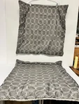 Set Of Euro Pillow Shams Gray White Geometric Circle Pattern 25X25 Bedding. Fixed Price $21.49.