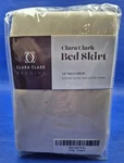 King Size Cream Microfiber Tailored Bed Skirt 14" Drop Clara Clark New. Fixed Price $17.95.