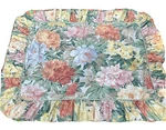 Single Vtg Croscill Pillow Sham Floral Ruffle Standard Yellow Green Pink Blue. Fixed Price $19.98.