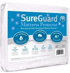 Sure Guard Mattress Protector - Queen. Waterproof, Hypoallergenic, Blocks Dust. Fixed Price $37.99.