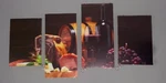 Red Wine Cellar Barrel Grape Cheese Fruits Dining 5 Piece Panel Canvas Wall Art. Fixed Price $69.99.