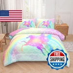 Tailor Shop Queen Size 5-PIECE Unicorn Bedding Set Pink Comforter, Sheets,. Fixed Price $97.17.
