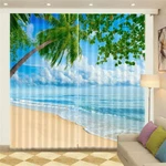 Foam Sand Sea Water 3D Blockout Photo Printing Curtains Drape Fabric. Fixed Price $42.19.