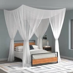 4CORNER Post Sheer Elegant Cotton Made Ruffle Style Sleeptent Lambok Bed Canopy. Fixed Price $169.99.