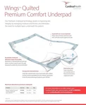 Quilted Premium Comfort Underpad, Wings Maximum Absorbency, Blue, P3036C. Fixed Price $26.00.