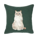 New Iosis Yves Delorme Cat Embroidery Decorative Cushion Throw Pillow Cover Wool. Fixed Price $156.99.